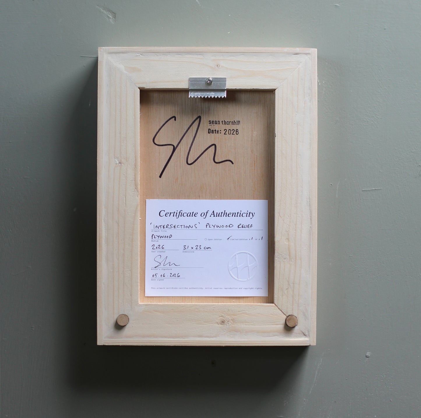 Geometric Wall Sculpture - Raw Plywood