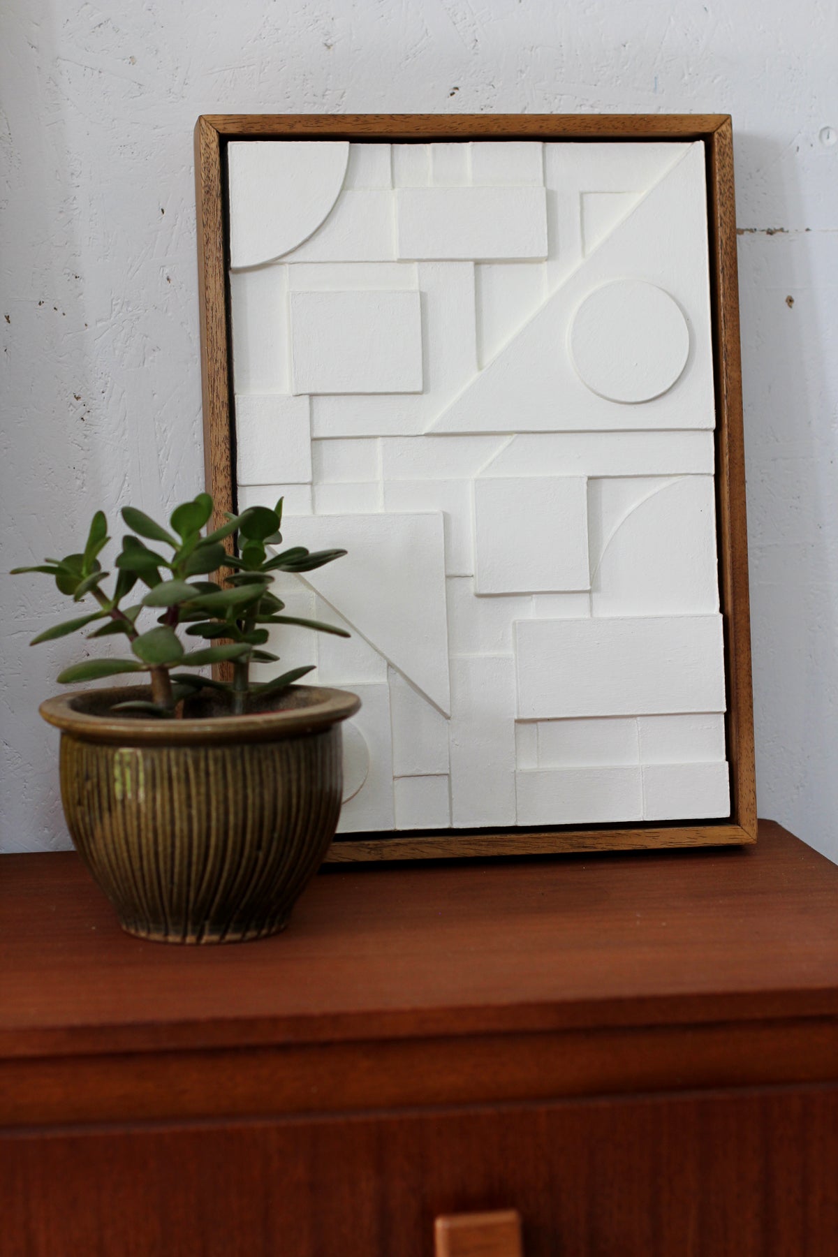Modern Geometric Relief Sculpture