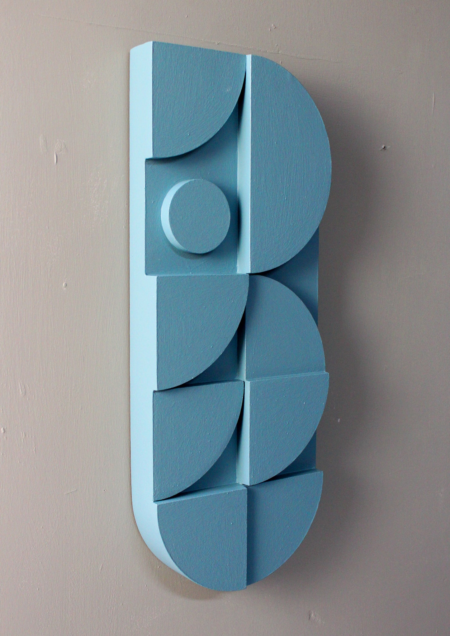 Modern Geometric Relief Wall Sculpture